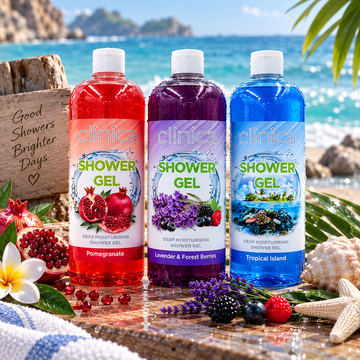 Clinica Shower Gel Combo - Lavender, Tropical Island & Pomegranate