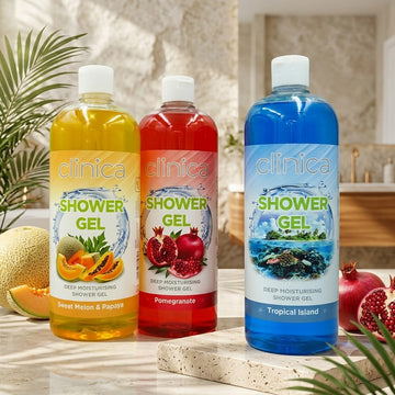 Clinica Shower Gel Combo - Papaya, Tropical Island & Pomegranate