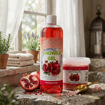 Clinica Bath Salt Pomegranate & Pomegranate Shower Gel Combo