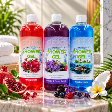 Clinica Shower Gel Combo - Lavender, Tropical Island & Pomegranate