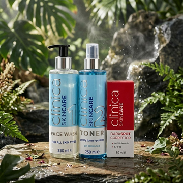 Clinica Face Wash 250ml, Toner 250ml & Dark Spot Corrector Combo
