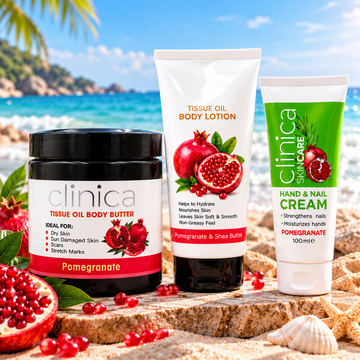 Clinica Pomegranate Body Butter, Body Lotion & Hand Cream Combo