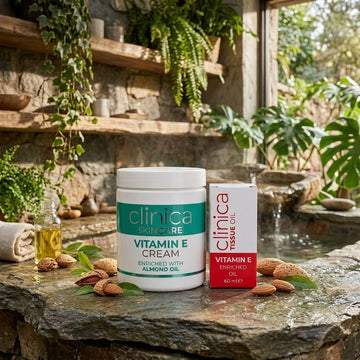 Clinica Tissue Oil 60ml & Vitamin E 500g Combo