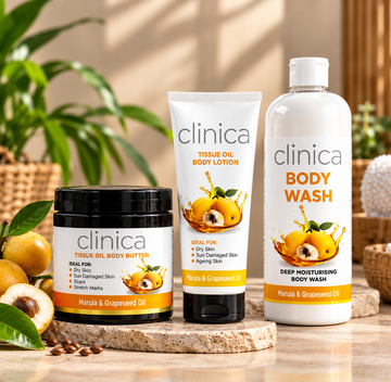 Clinica Marula Body Butter, Body Lotion & Body Wash Combo