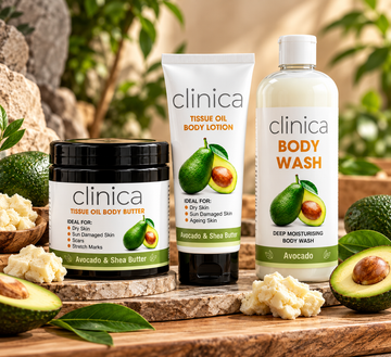 Clinica Avocado Body Butter, Body Lotion & Body Wash Combo